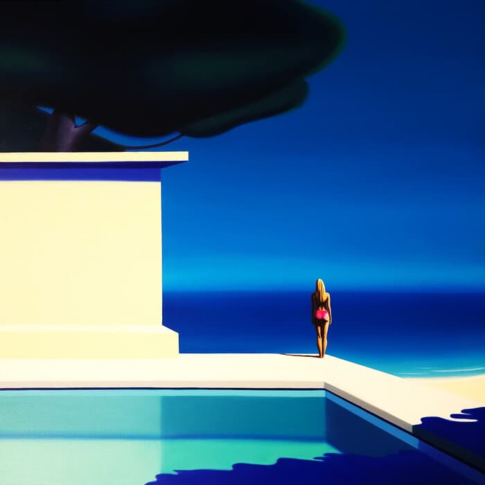 Le Mystère de l'Horizon 40 x 40cm von Hugo Pondz
