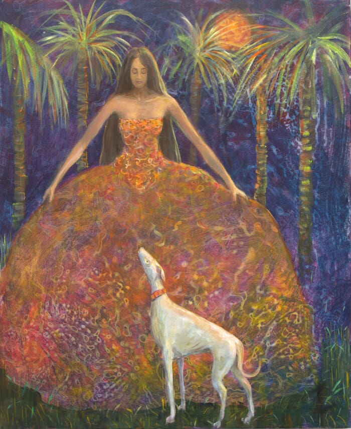  Vous rappelez-vous ce jardin sous la lune rousse? Hermine qui quémandait toujours et moi qui vous aimais davantage. (Amor vincit omnia.) von François Pagé