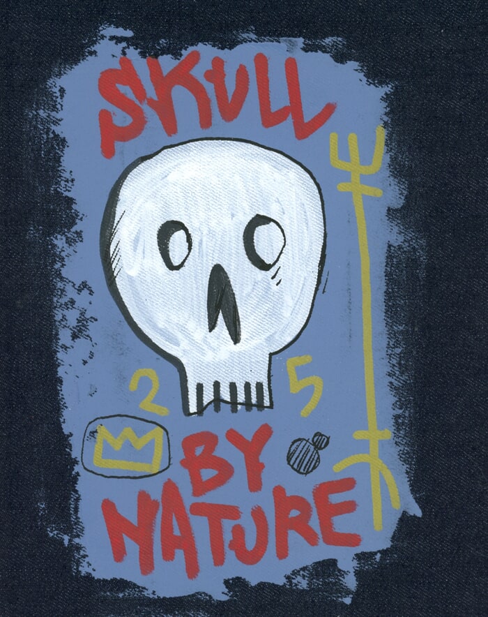 Skull sur Denim par Tarek