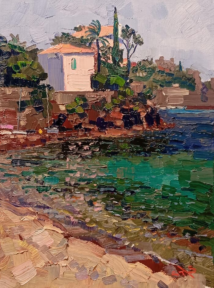Une villa rose von STAS (Stanislav Dyshlov)