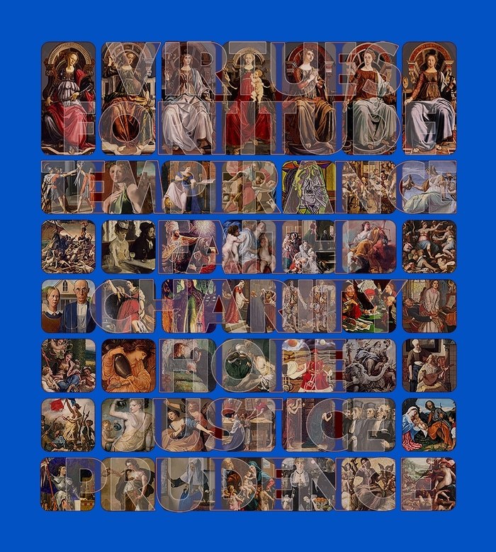 Cardinal Virtues - blue von Brad Faine