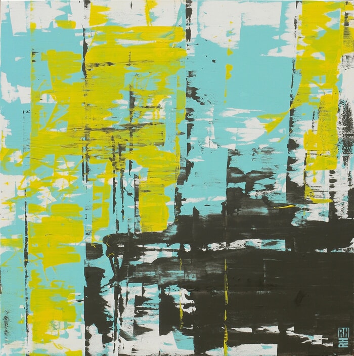 Static yellow square by Ronald Hunter