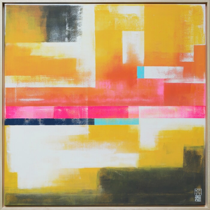 Untitled in Yellow Stripe by Ronald Hunter