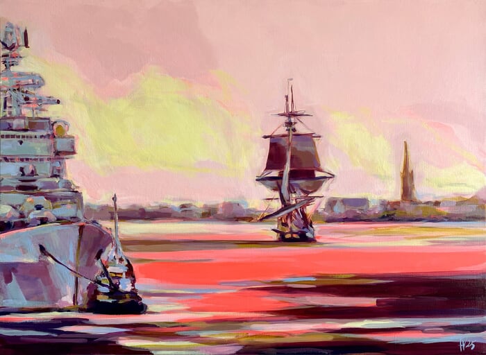 Bordeaux, le Colbert & l’Hermione, rencontre imaginée par Hélène Vac