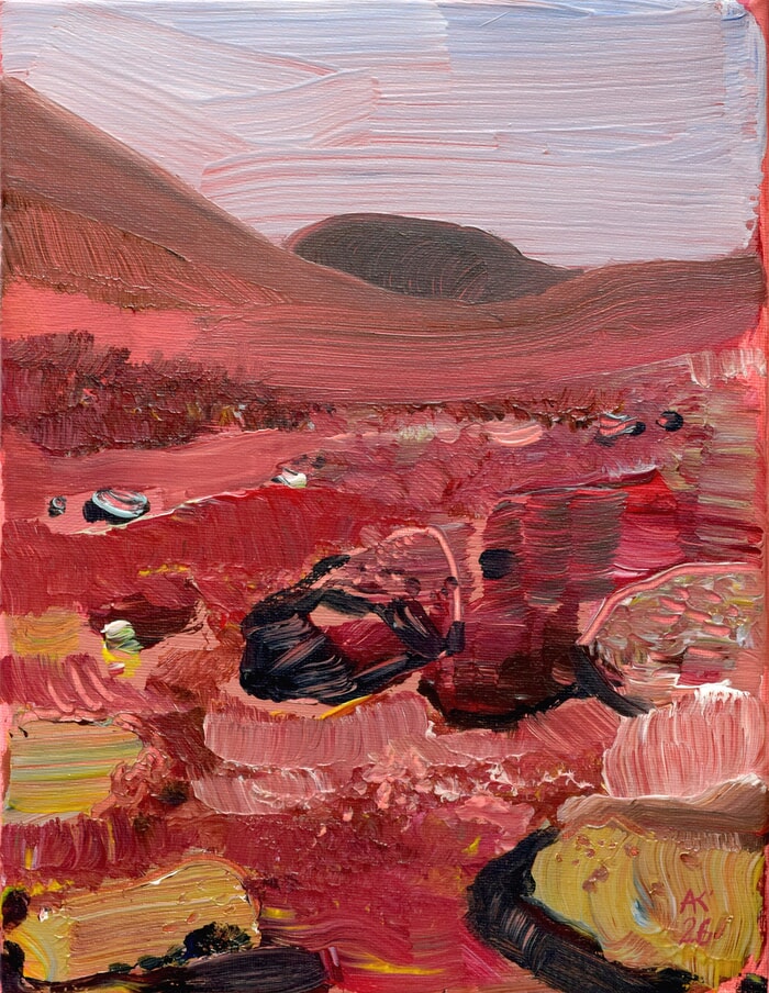Fuerteventura. Red rocks by Asta Kulikauskaite Krivickiene