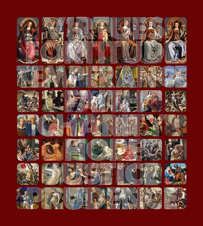 Cardinal Virtues - burgundy von Brad Faine