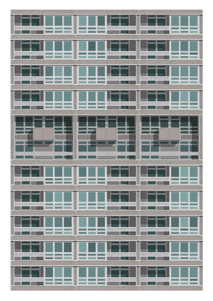 Balfron Tower Details, London par Sarah Evans