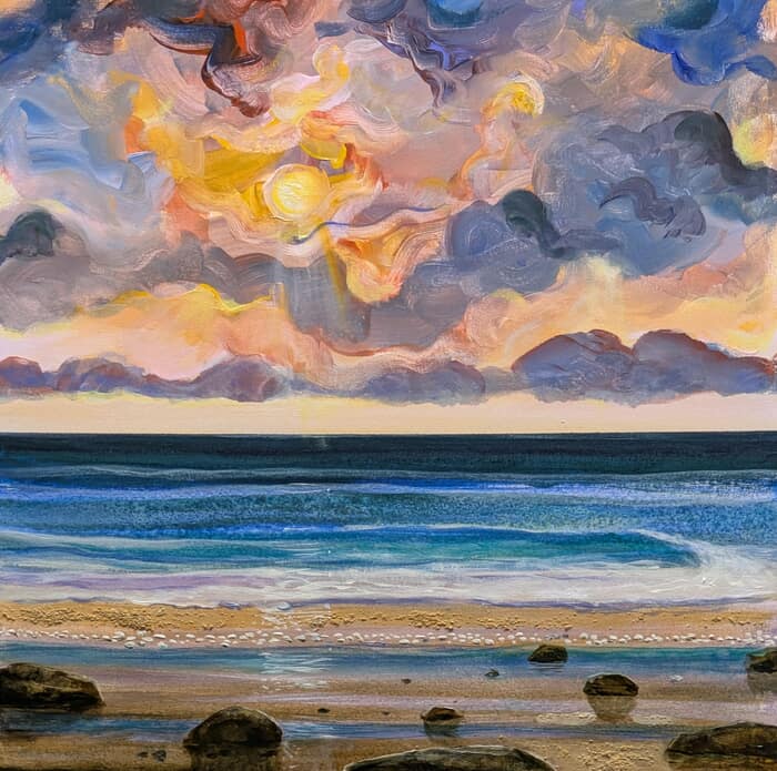 De la haut, tu m’avais envoyé mille et un soleils, pour que je peigne à travers toi. by François Pagé