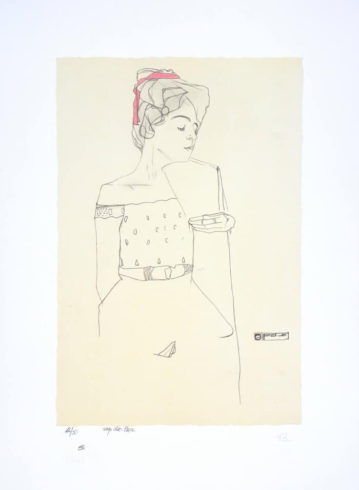 Portrait de Gerti Schiele, 1909 (Portrait of the Artist's Sister Gerti) by Egon Schiele