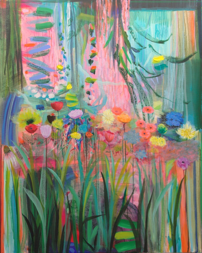  Les fleurs comme tes lèvres enflammaient leurs couleurs comme des baisers. von François Pagé