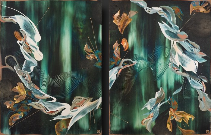 Candrakala Diptych von Novi Lim