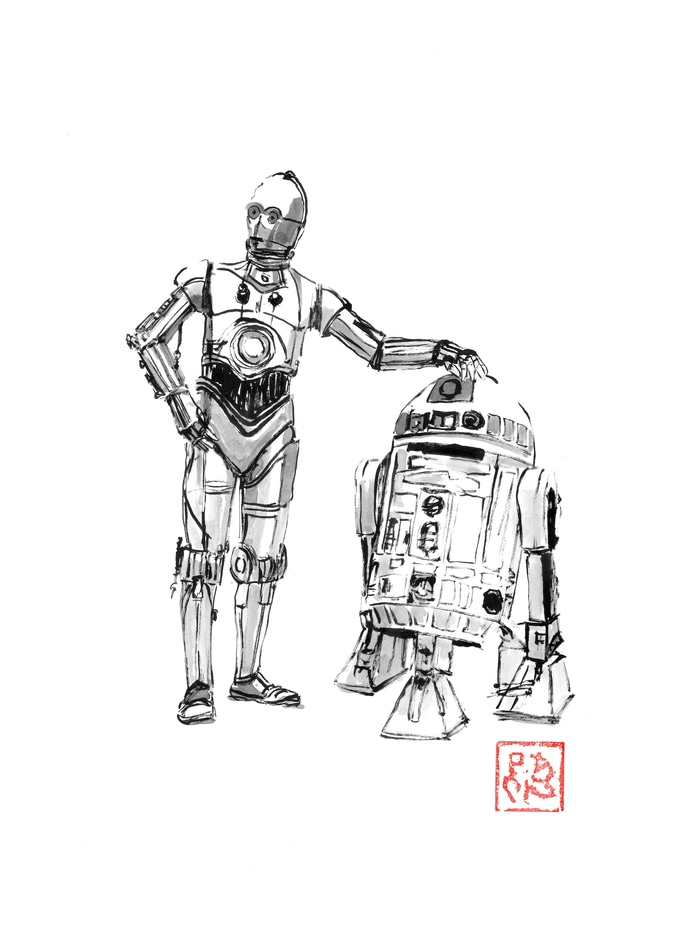 c3po et r2d2 by Péchane