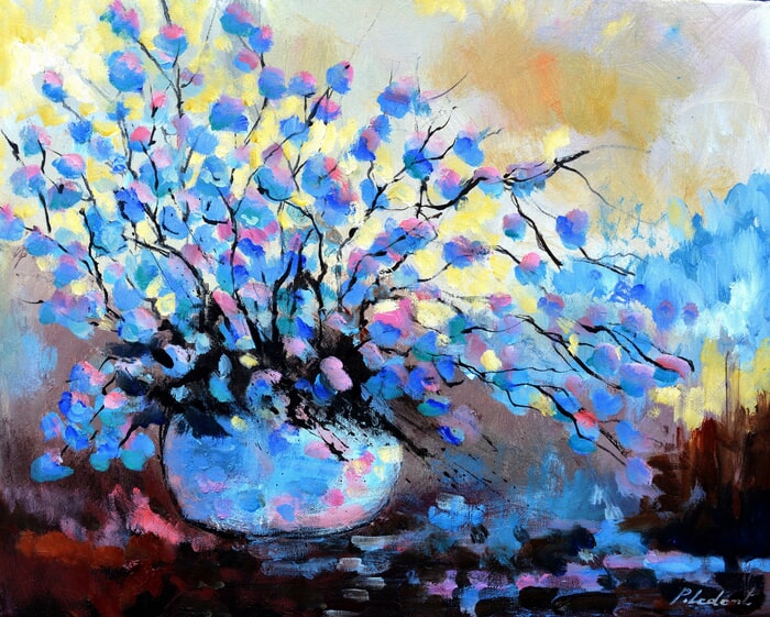 Blue pink still life von Pol Ledent