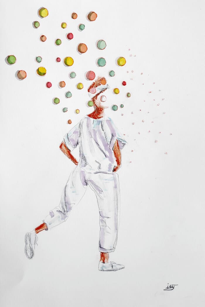 Bubble de dos par Isabelle Joubert
