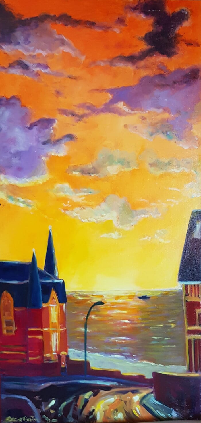 Coucher de soleil sur la villa by Patrick Brière