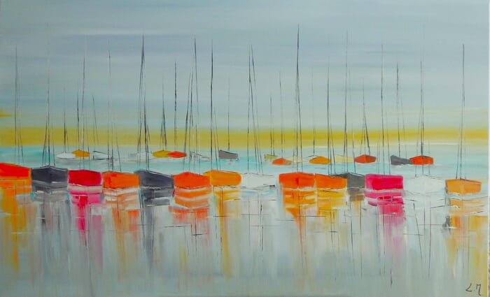 La vue d'un port aux mille couleurs by Lydie Massou