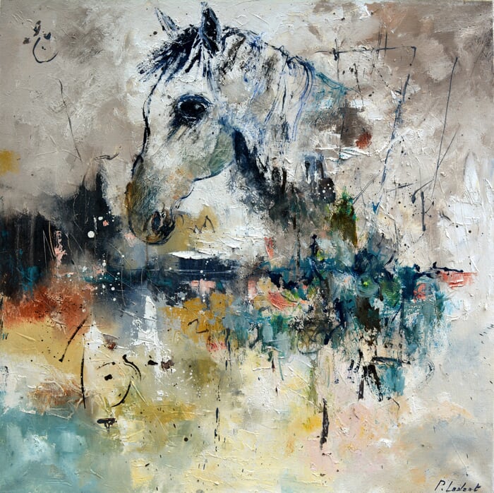 A white horse par Pol Ledent