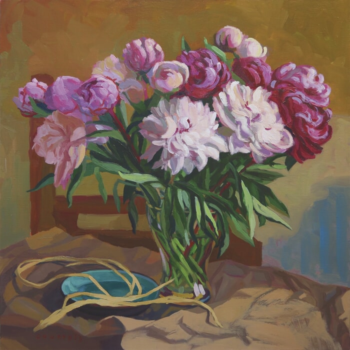 Pivoines blanches, roses et pourpres von Hélène Courtois-Redouté