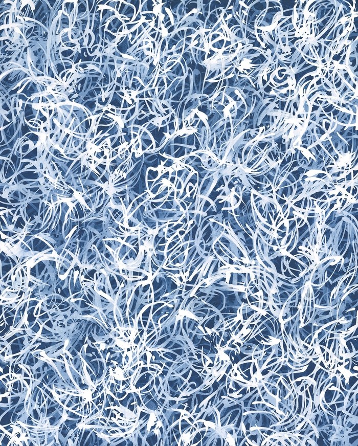 Blue Chiffon No.6 - Layered Veil by Sara Richardson