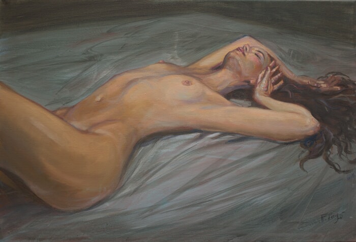 Etude de " Circé offrant son corps désirable au regard d'Ulysse. " by François Pagé