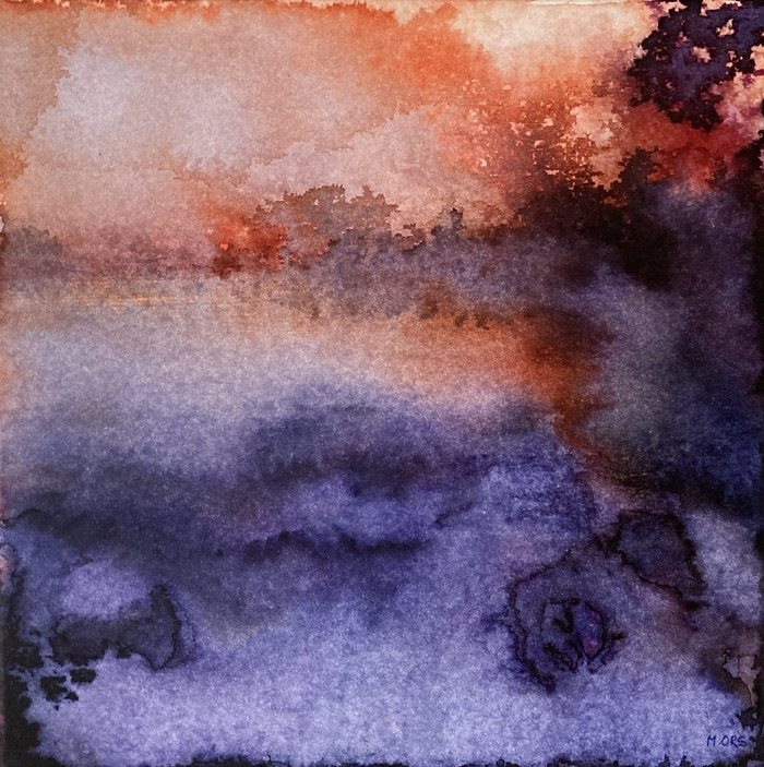 Crépuscule d'automne sur le lac von Magalie Ors