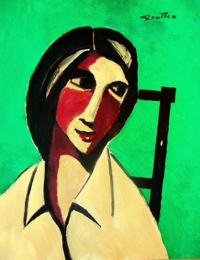 Portrait à la petite chaise noire. von Michel de Gouttes