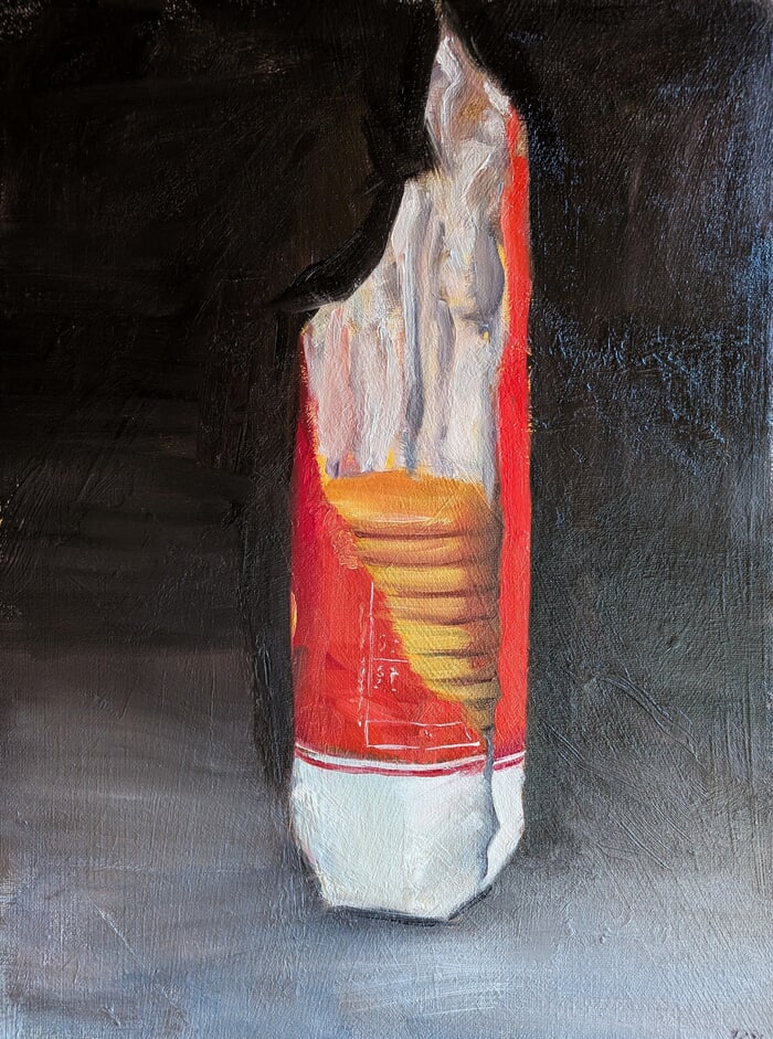 Packet of biscuits by Rosemary Burn