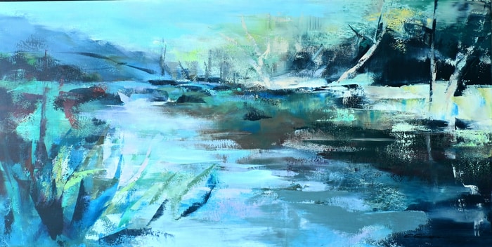 Paysage au Bord du Loir 2 von Claudie Gimeno