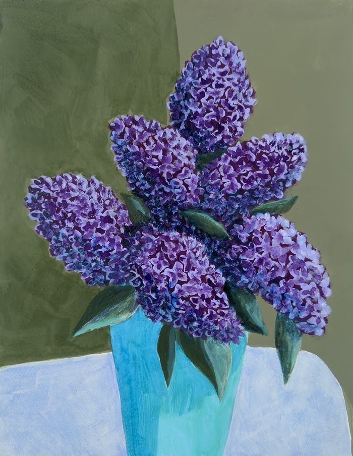 Lilacs in Vase von Michael Pfleghaar