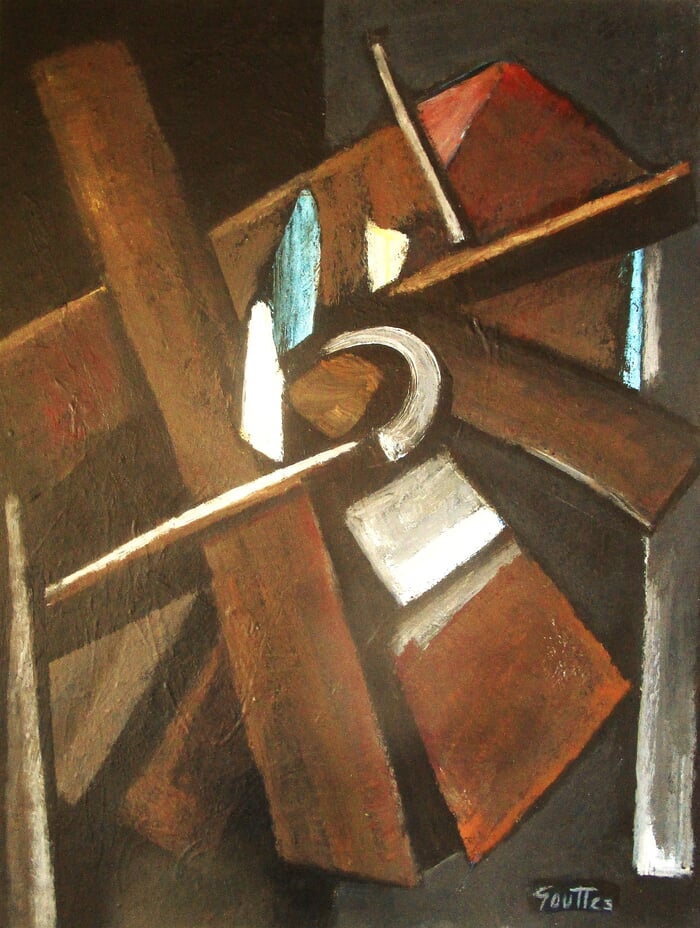 Composition abstraite N°4 von Michel de Gouttes