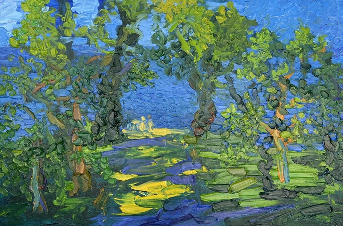 In the park in summer von Olga Bezhina