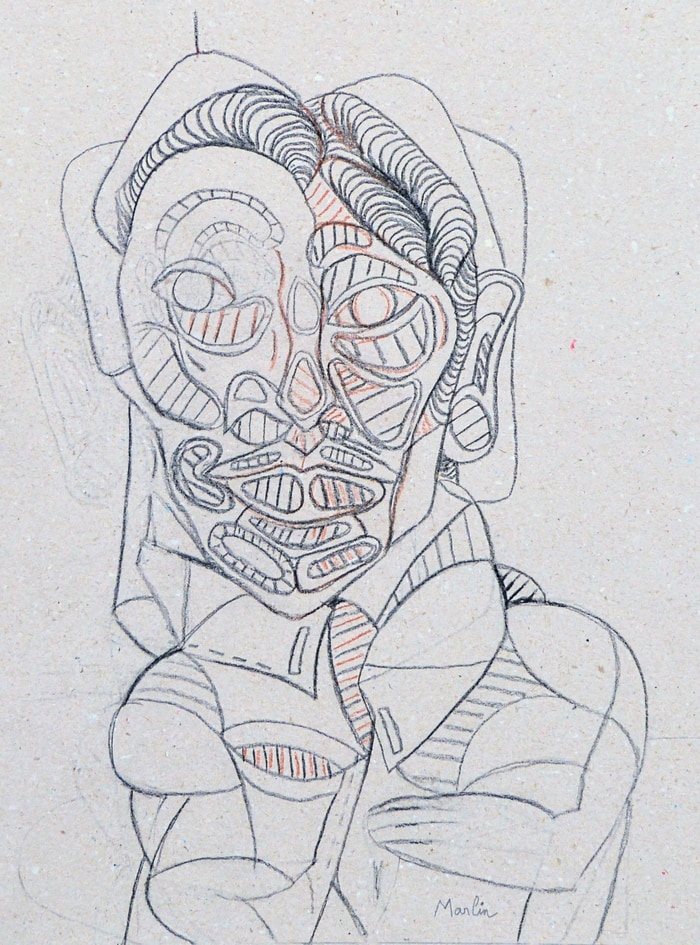 portrait in grey # 8 von Pascal Marlin