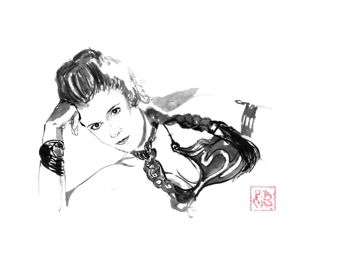 leia laying par Péchane