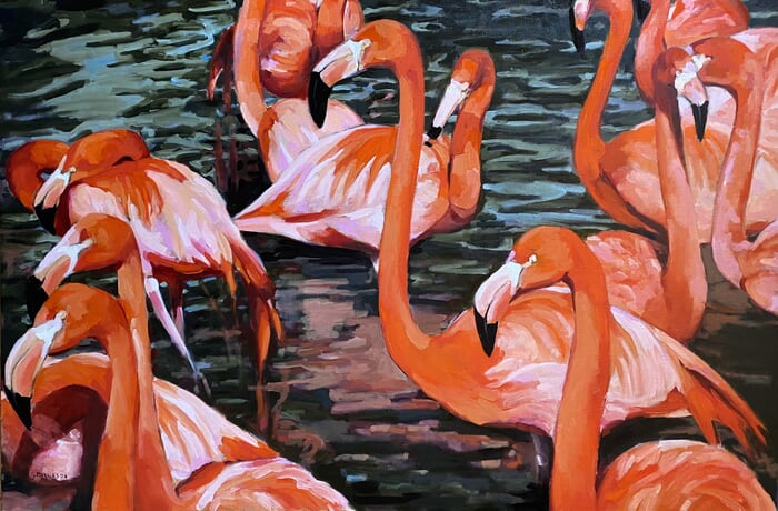 les flamants roses by Géraldine Morales