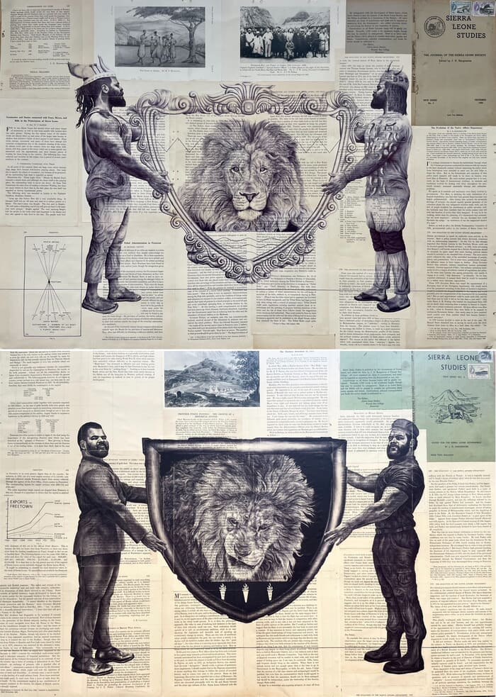 The Salone Dichotomy (diptych) par Habib Hajallie