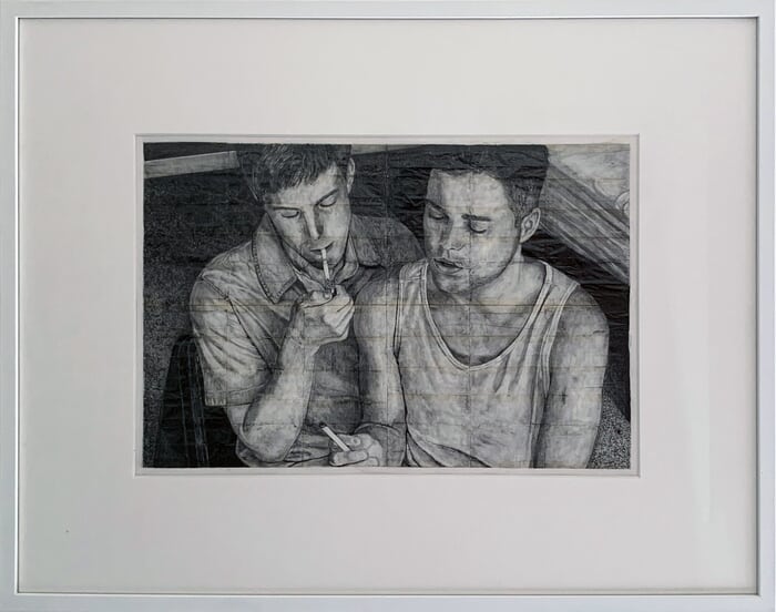 There is never more than a fag paper between them - Liam and Ryan (2024) by James Robert Morrison