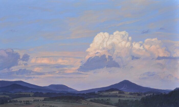 Evening Clouds over the Suc de Jalore by Anne Baudequin