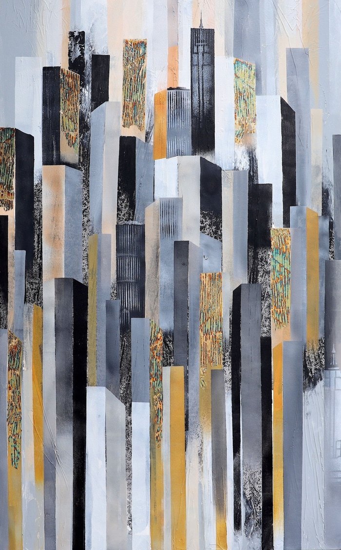 When I stand- Architectural Cityscape von Poovi Art