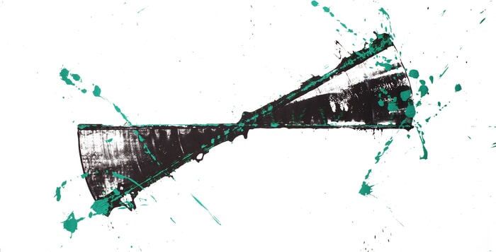 Fan - Grey - Green par Piers Bourke