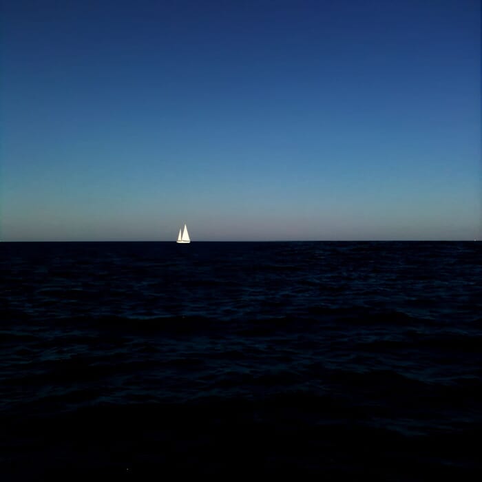 Little boat blue by Hélène Vallas
