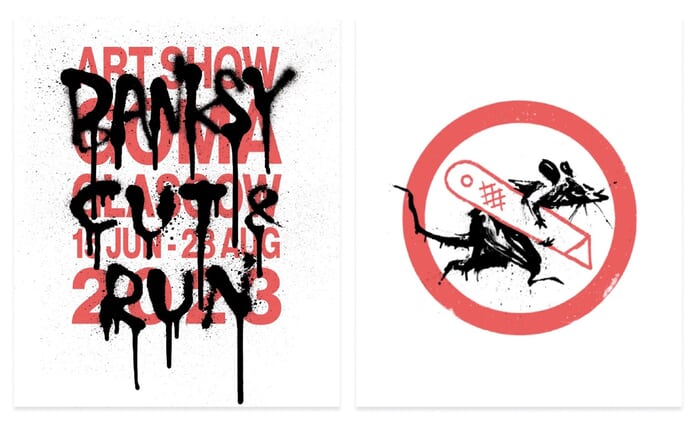Banksy Cut and run poster von Banksy