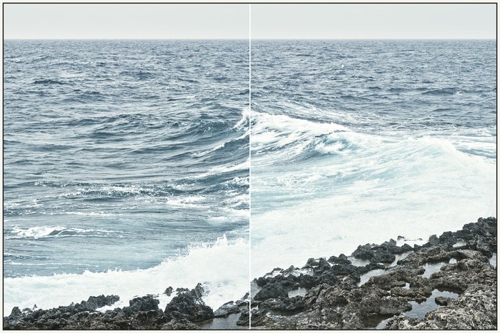 Lampedusa Seascape Diptych #824-25 von Filippo Brancoli Pantera