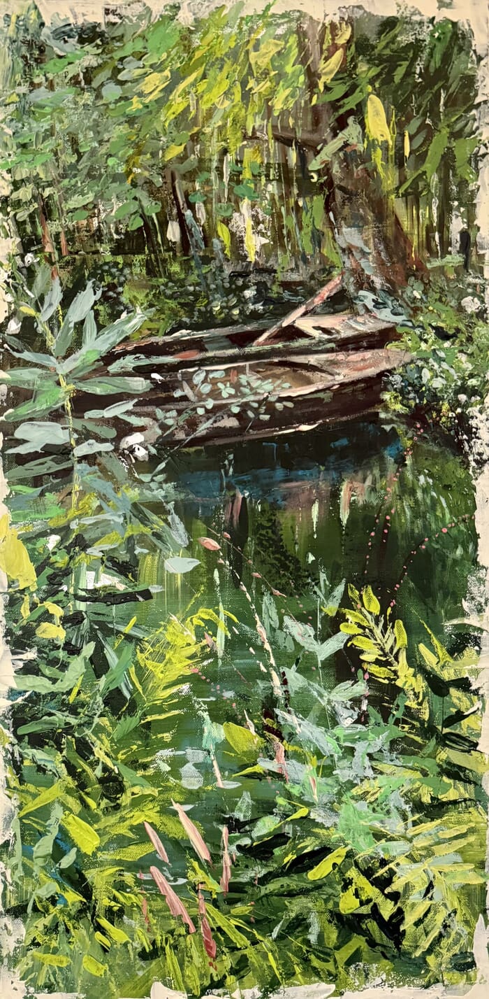 Boats in Monet’s garden von Sabine Rusch