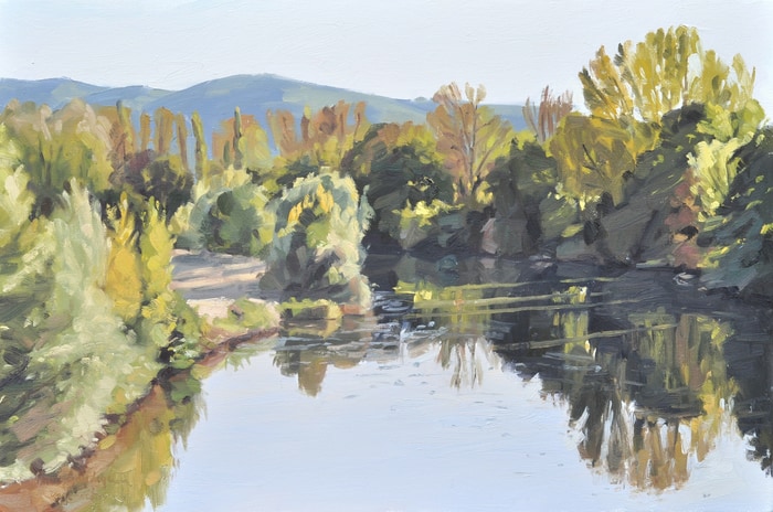 October 11, the Loire, Evening Light by Anne Baudequin