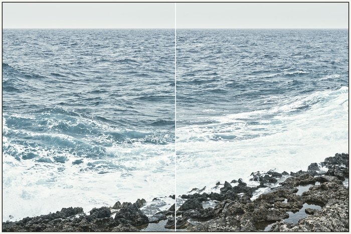 Lampedusa Seascape Diptych #821-22 by Filippo Brancoli Pantera
