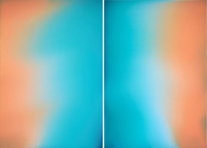 The Beginning / Blue Sea / Diptych von Mila Weis
