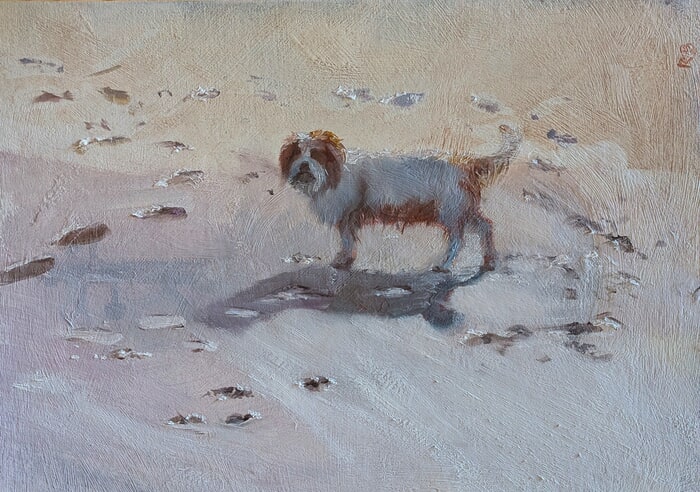 Footprints in the sand by Rosemary Burn