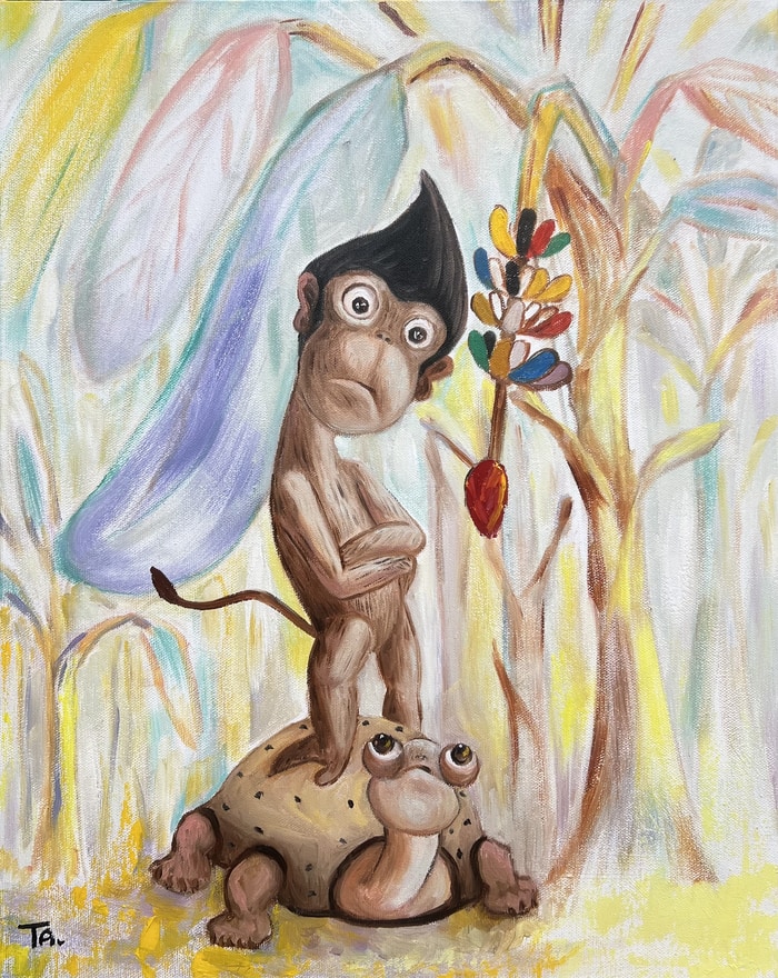 Babu and friend von Ta Byrne