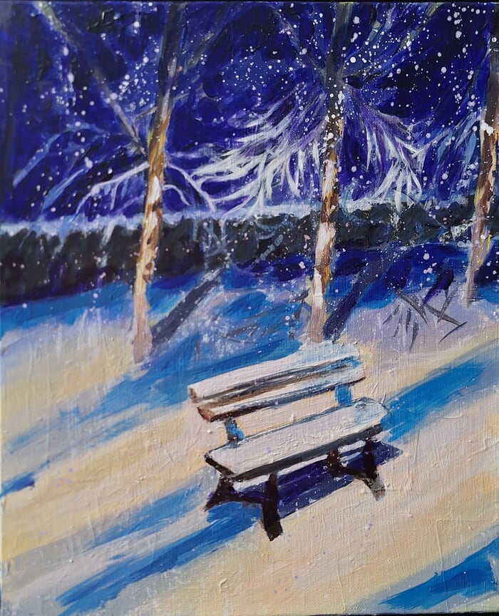 Le petit banc solitaire von Valérie LE MEUR