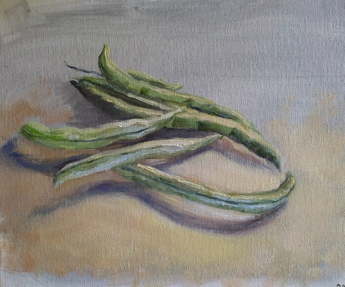 Garden beans by Rosemary Burn